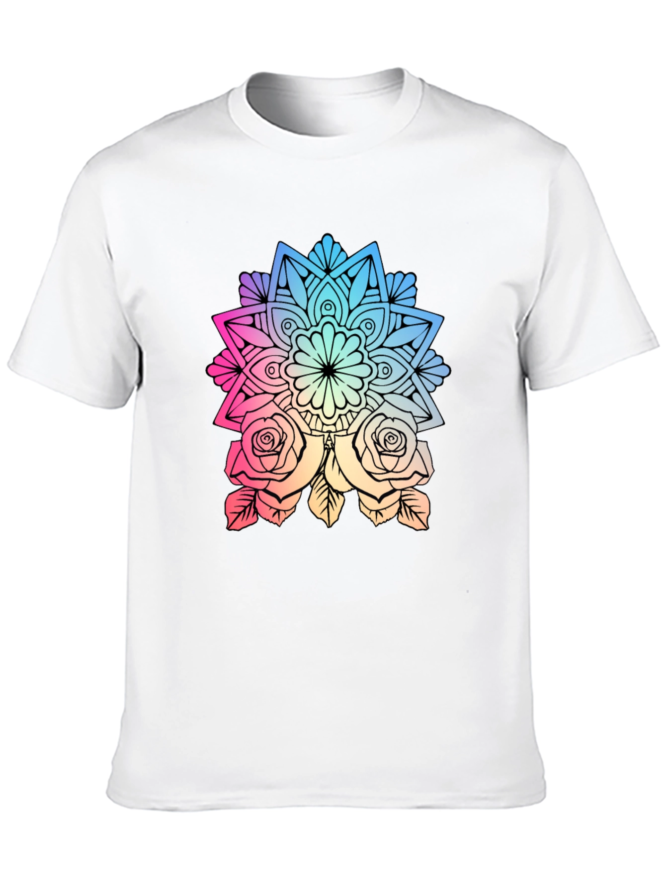 Floral Mandala Graphic Tee - Stylish Comfort