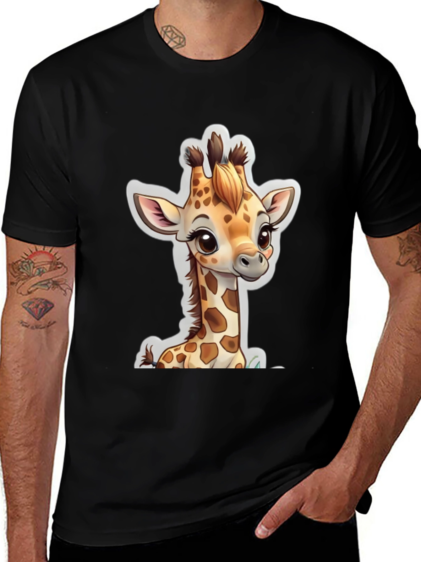 Cute Giraffe Graphic Tee - Stylish Animal Lover Shirt