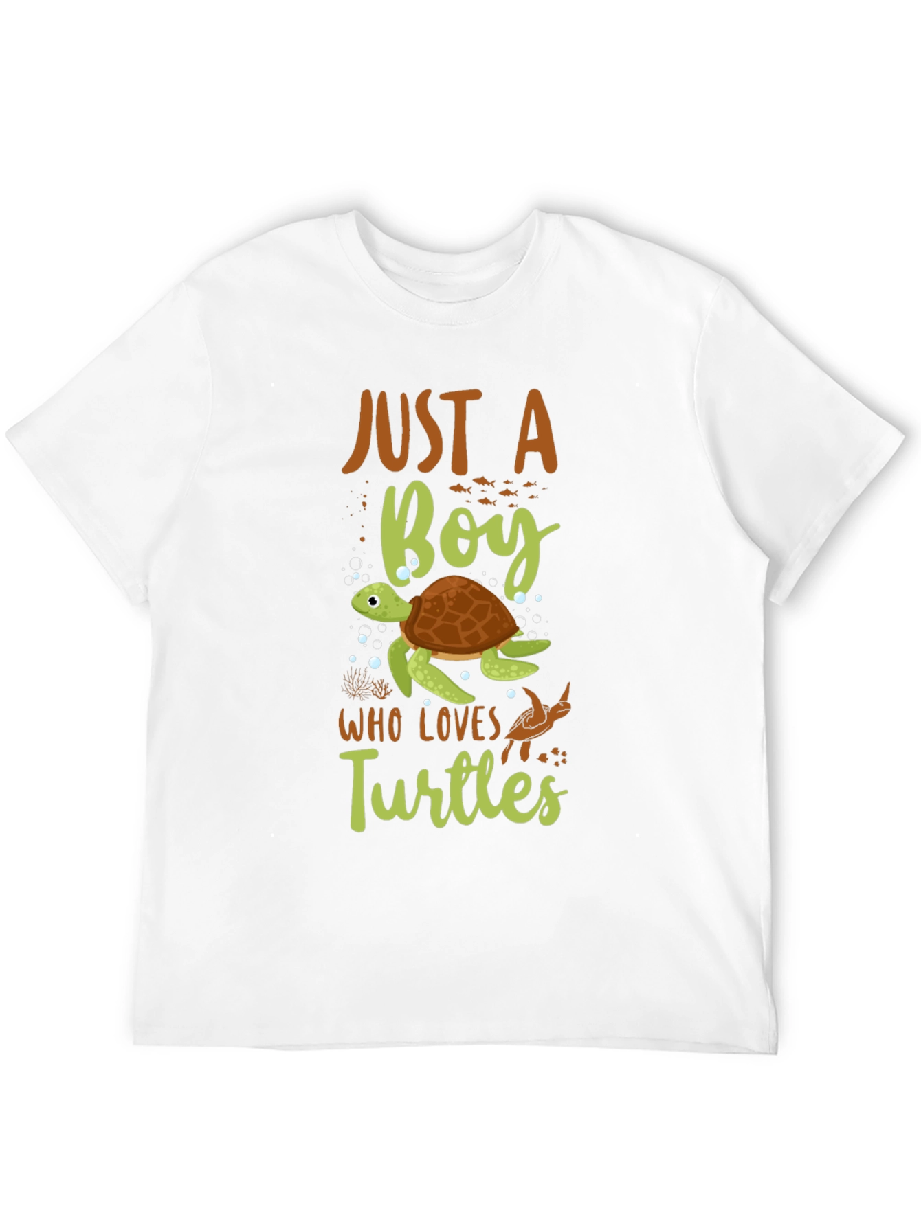 Just A Boy Who Loves Turtles Black T-Shirt