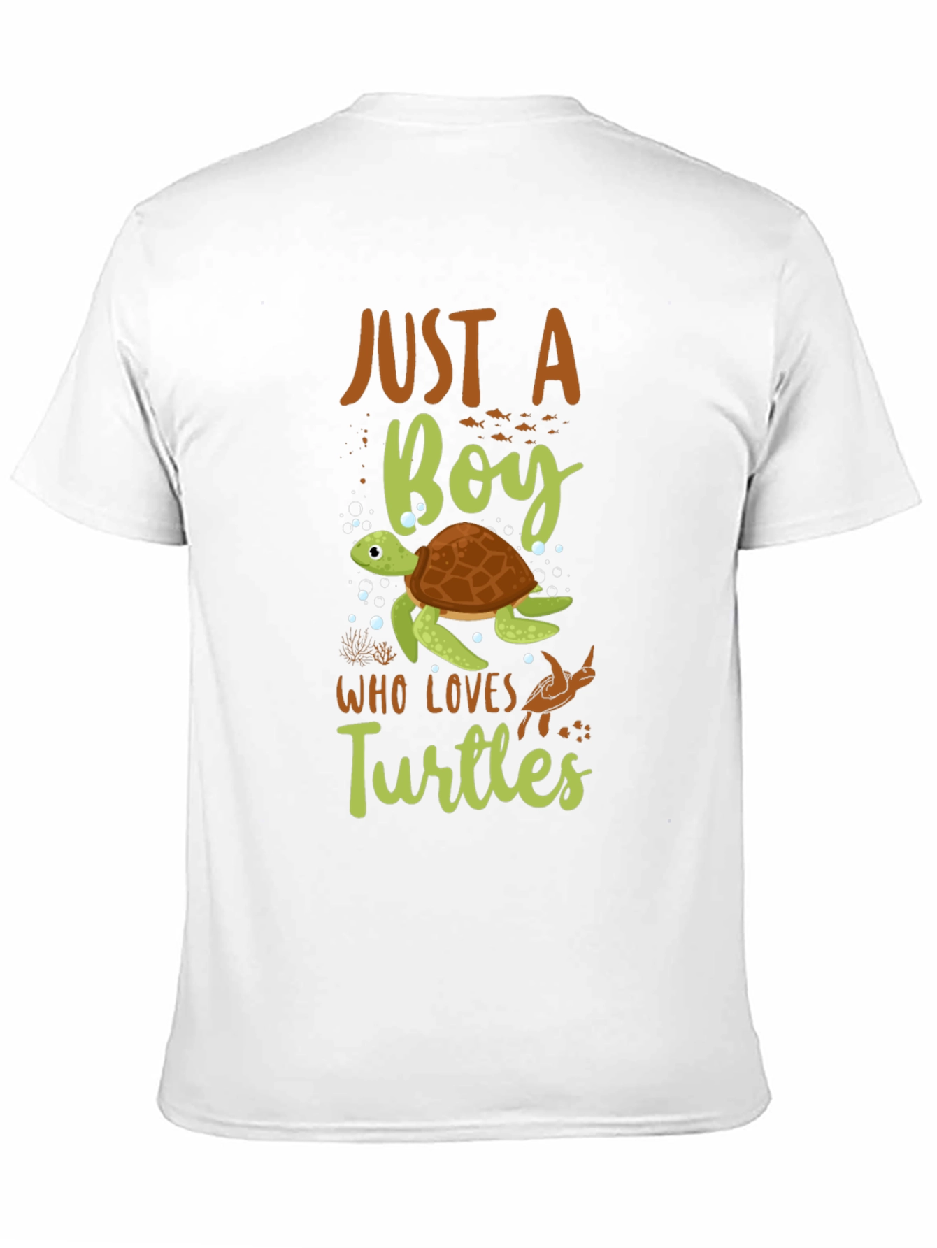 Just A Boy Who Loves Turtles Black T-Shirt