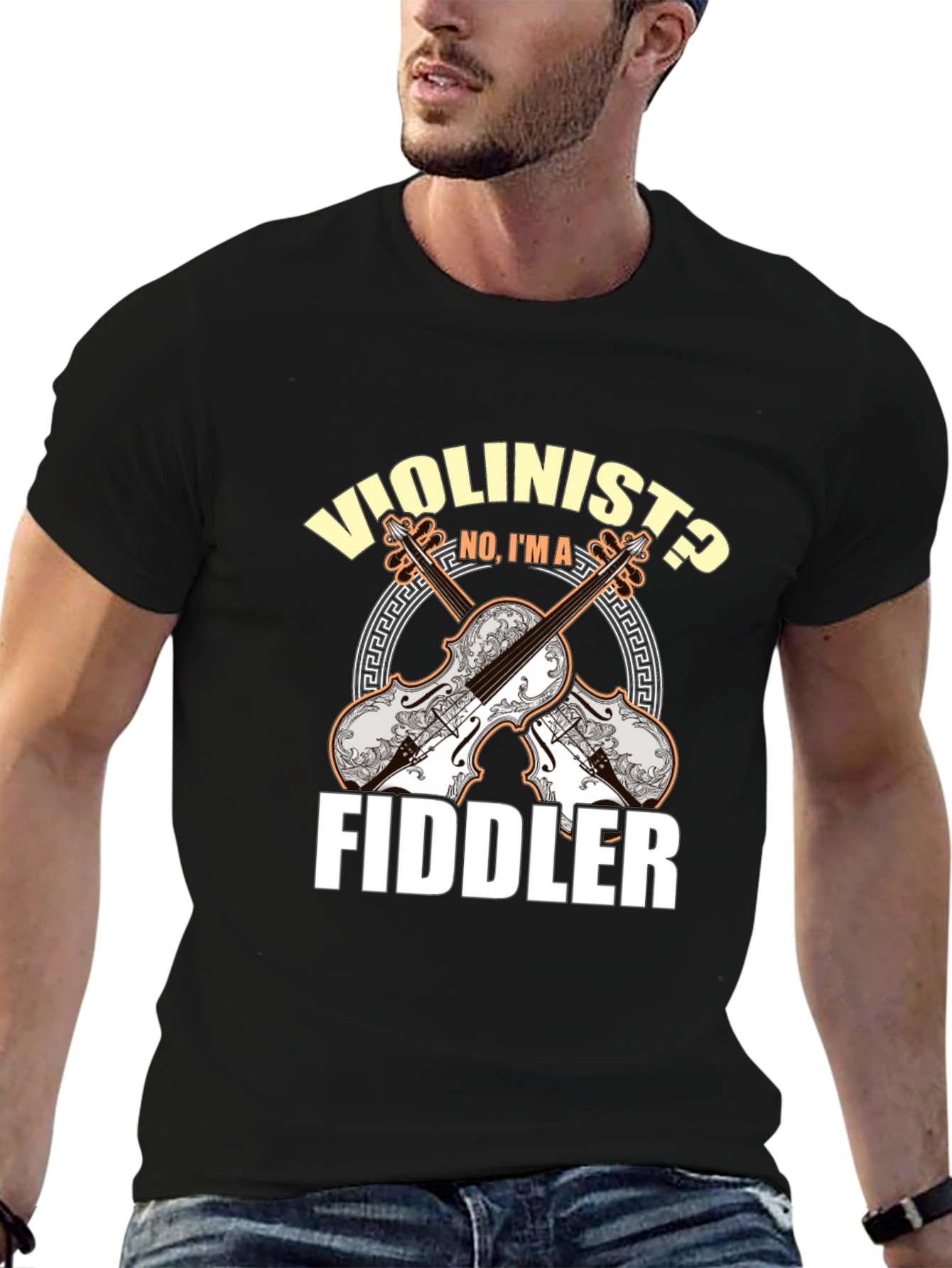 Violinist or Fiddler T-Shirt Music Lover Tee