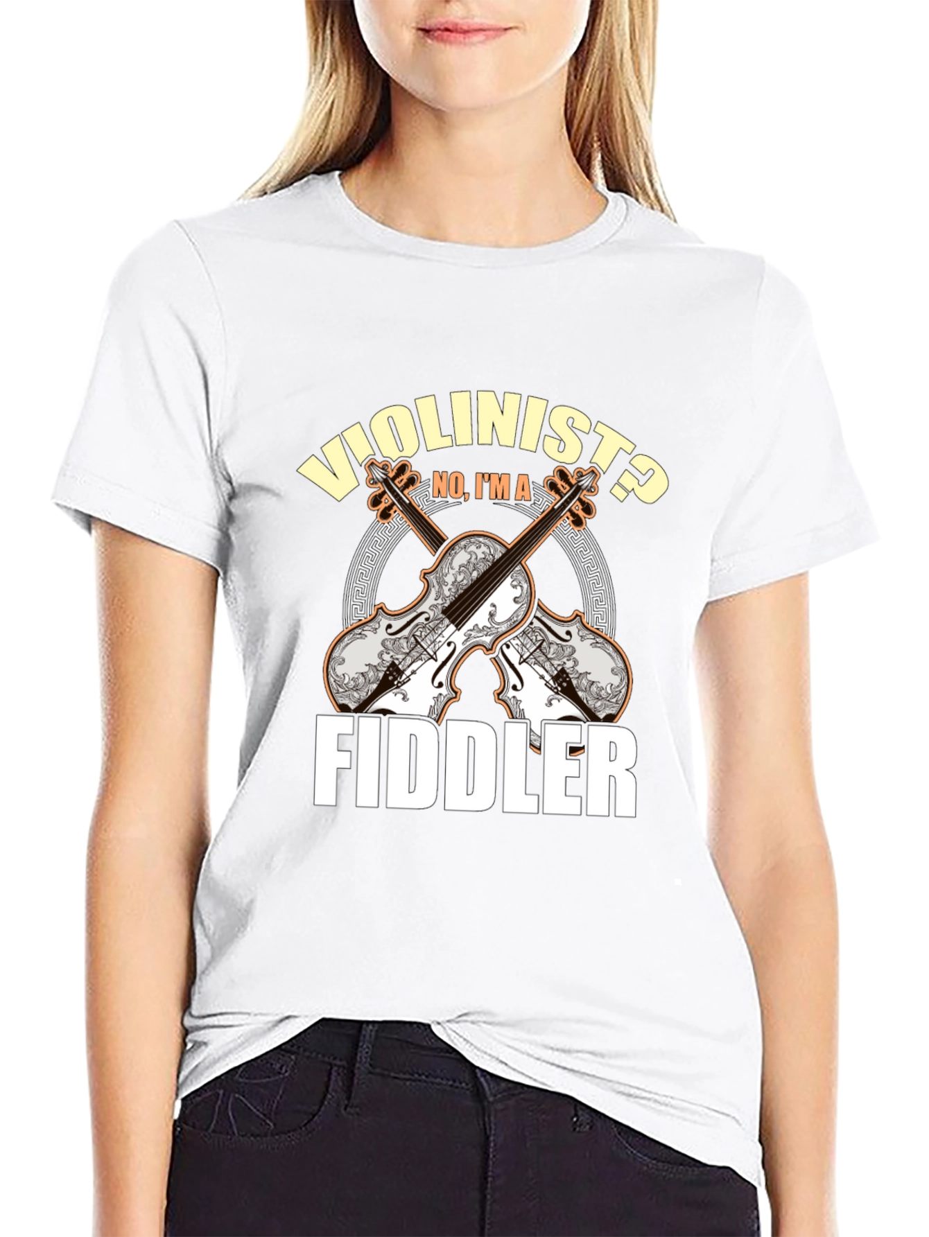 Violinist or Fiddler T-Shirt Music Lover Tee