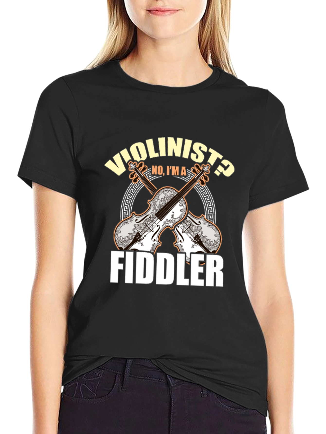Violinist or Fiddler T-Shirt Music Lover Tee