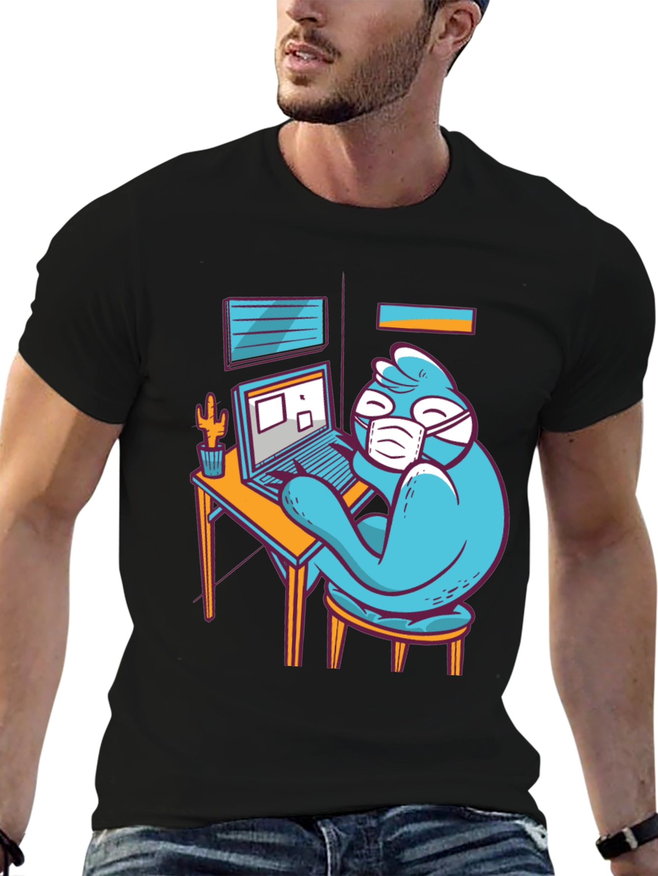 Stay Home Work T-Shirt - Funny Bird Design