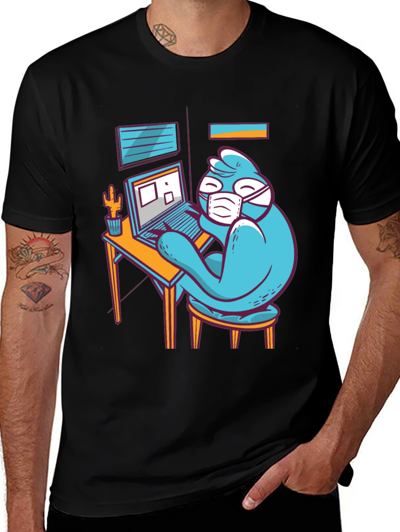 Stay Home Work T-Shirt - Funny Bird Design