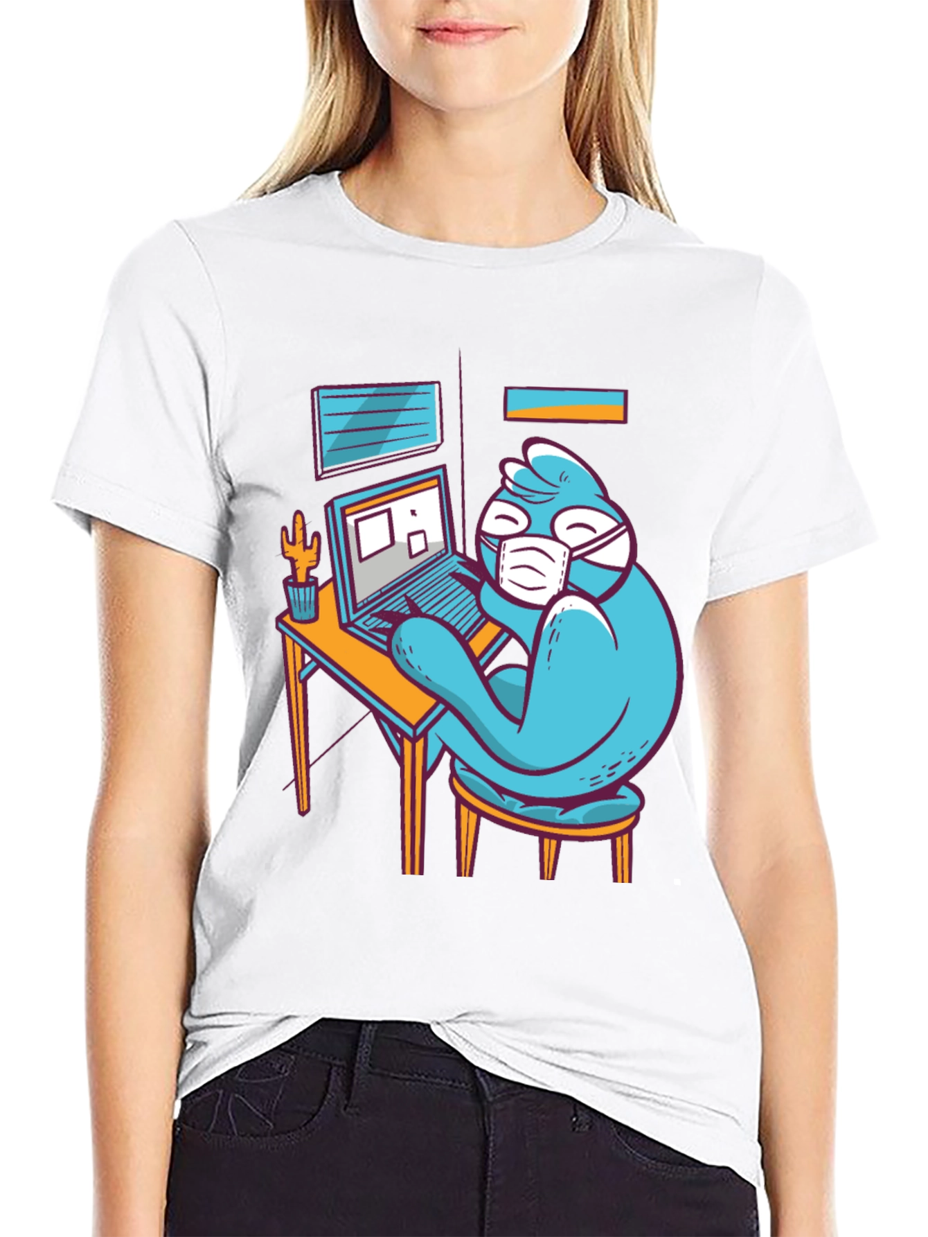 Stay Home Work T-Shirt - Funny Bird Design