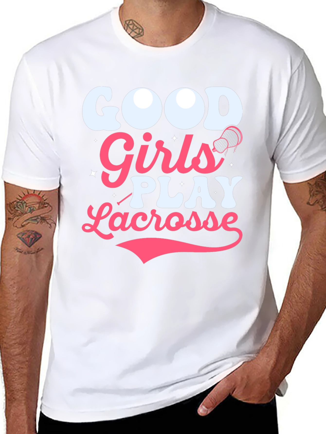 Good Girls Play Lacrosse Graphic T-Shirt