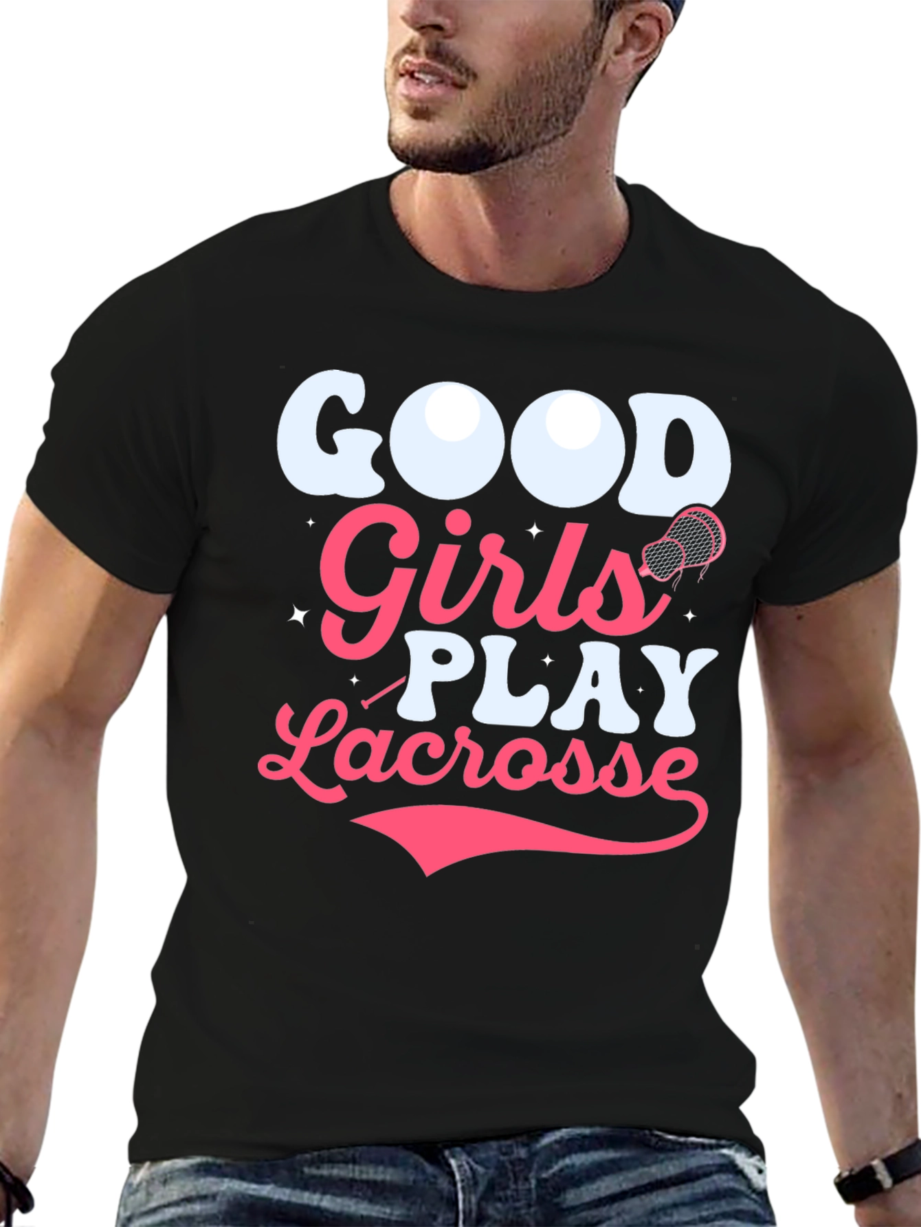 Good Girls Play Lacrosse Graphic T-Shirt