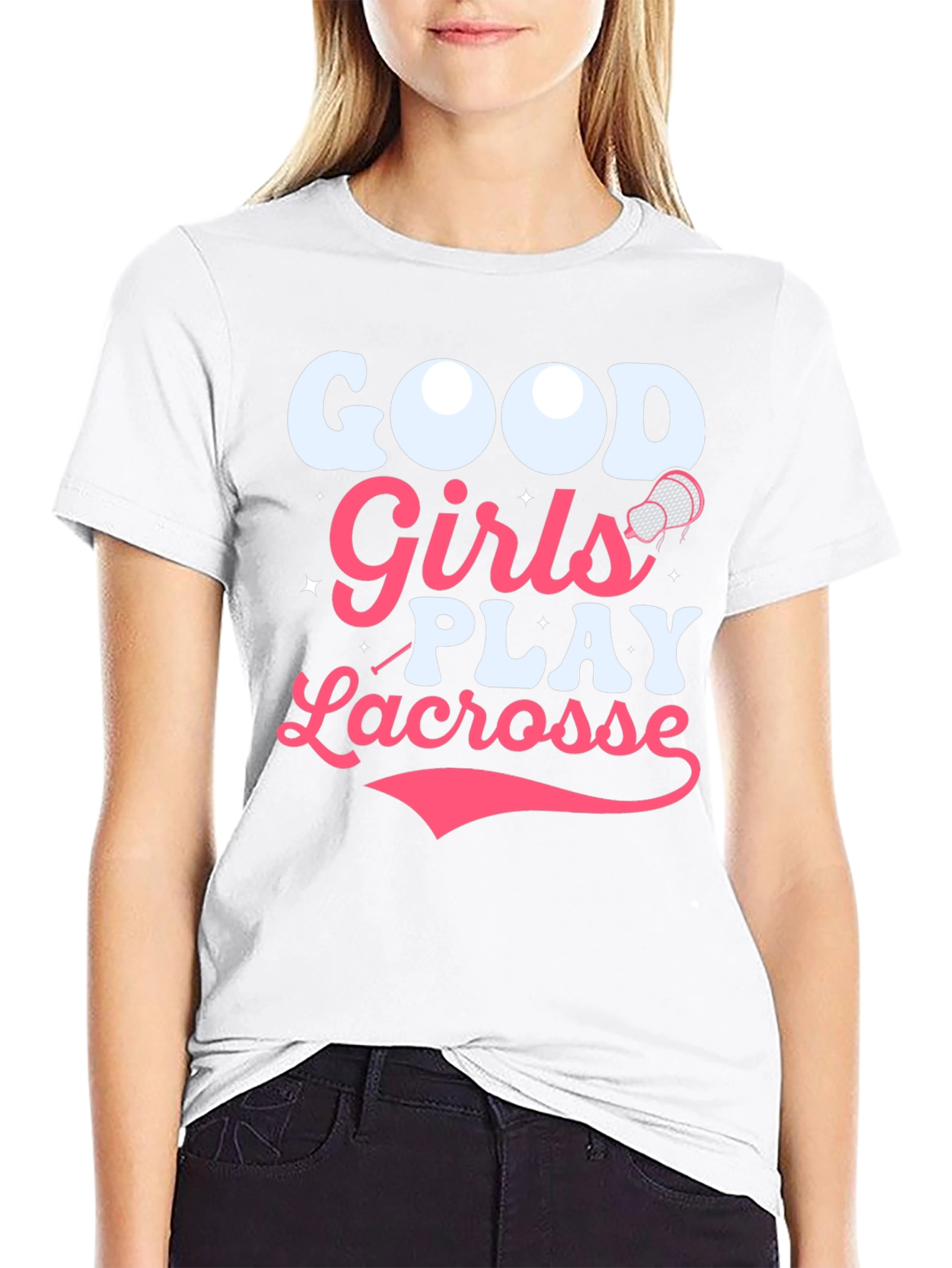 Good Girls Play Lacrosse Graphic T-Shirt