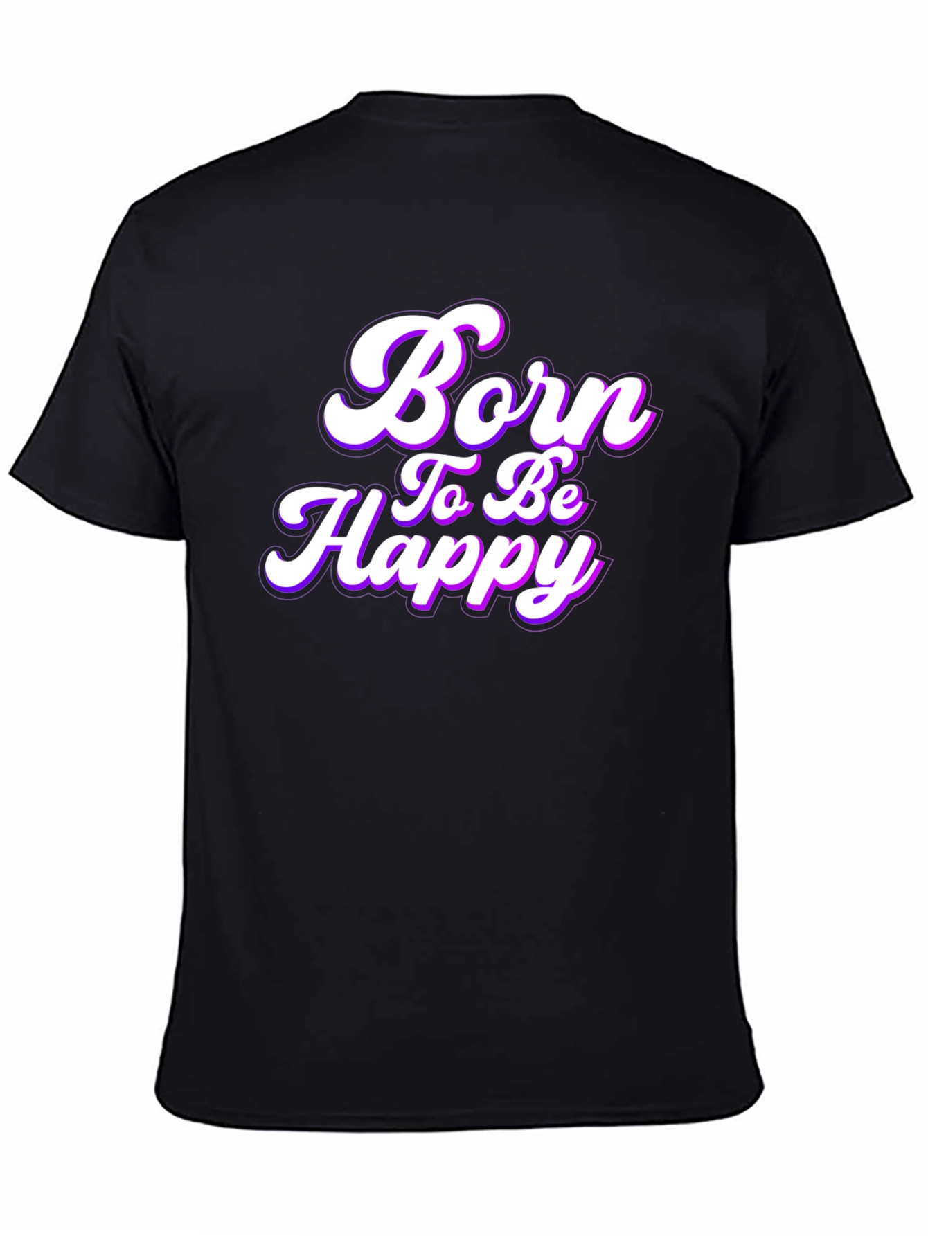 Born to be Happy Black T-Shirt