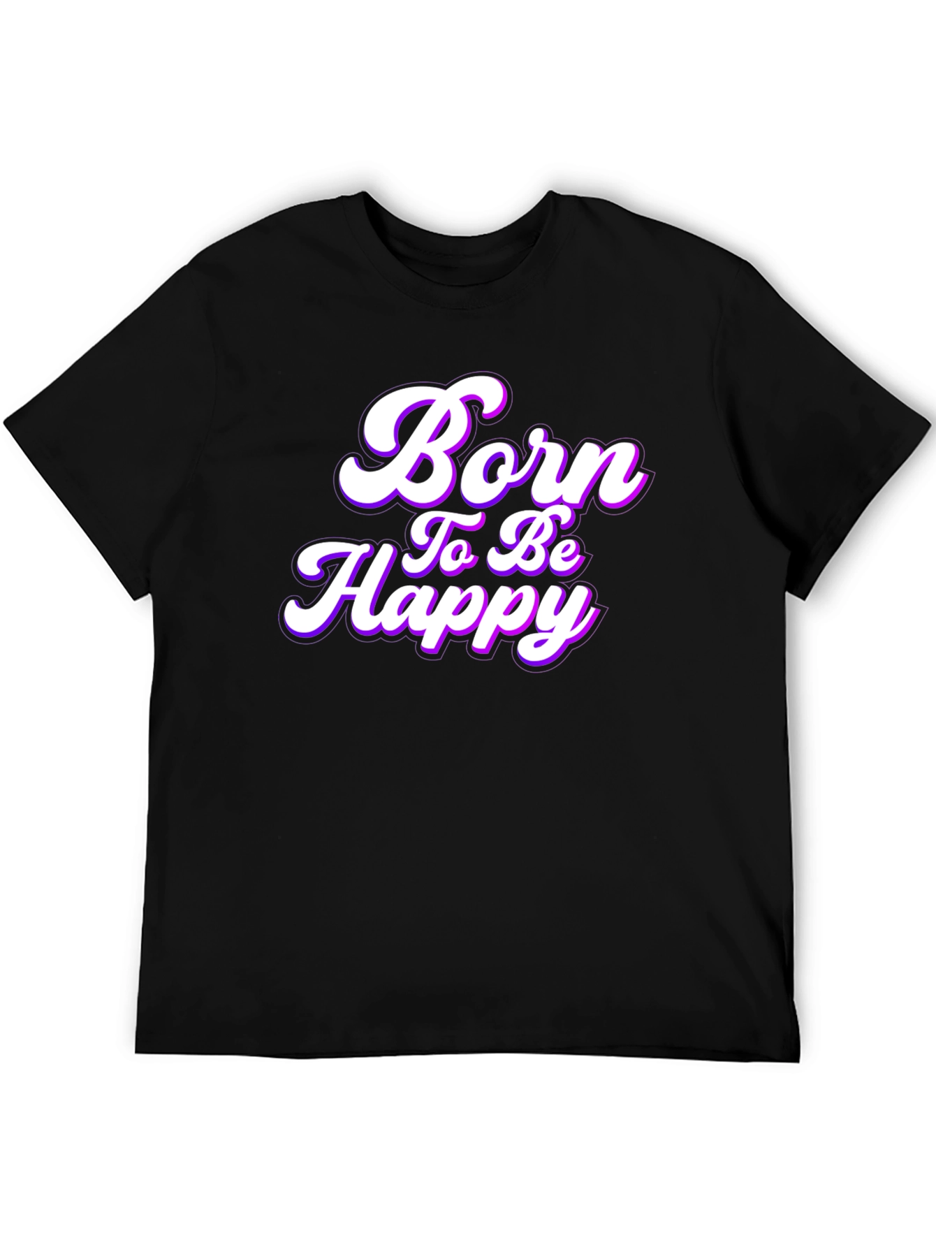 Born to be Happy Black T-Shirt