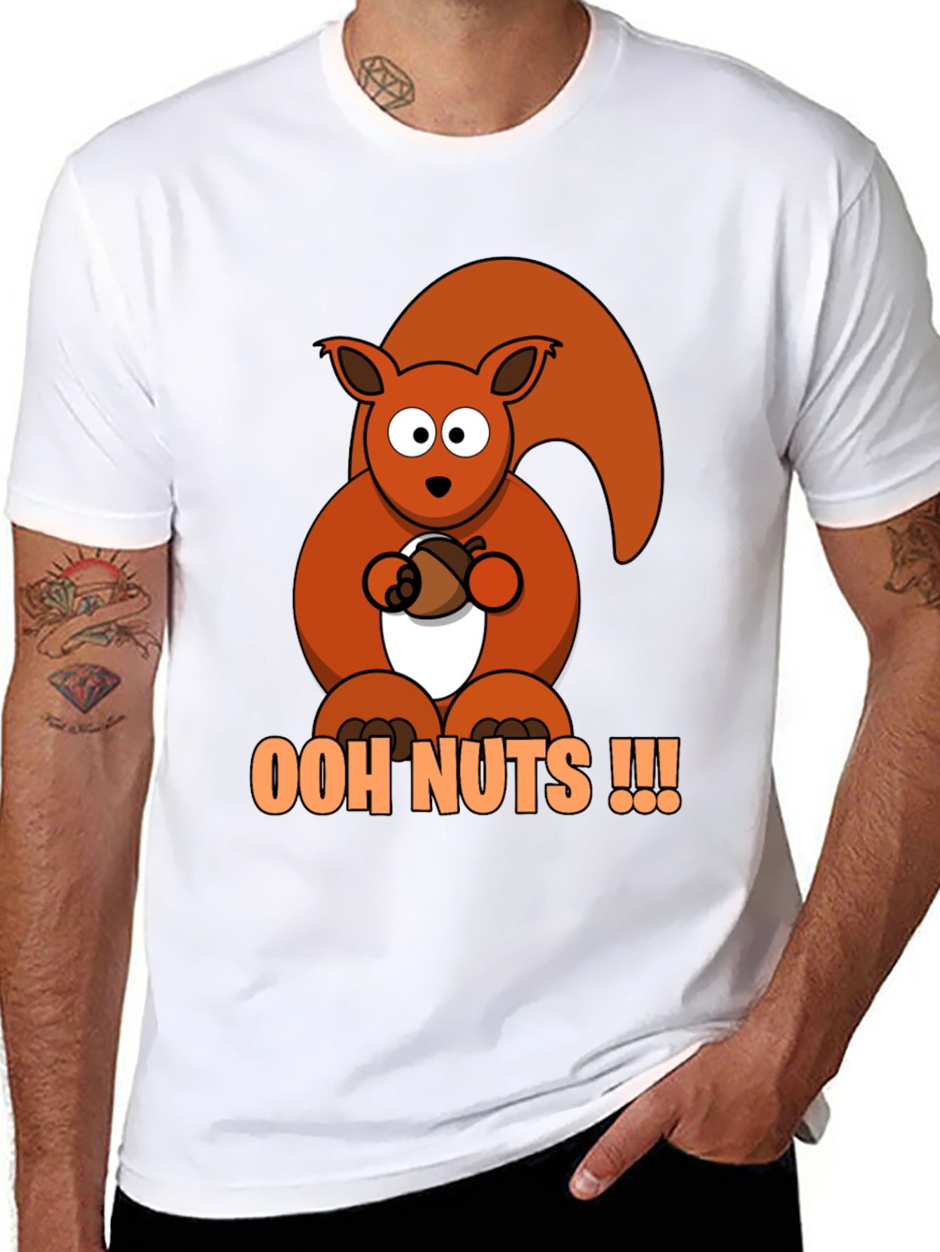 Ooh Nuts Squirrel Graphic Tee - Fun Novelty T-Shirt