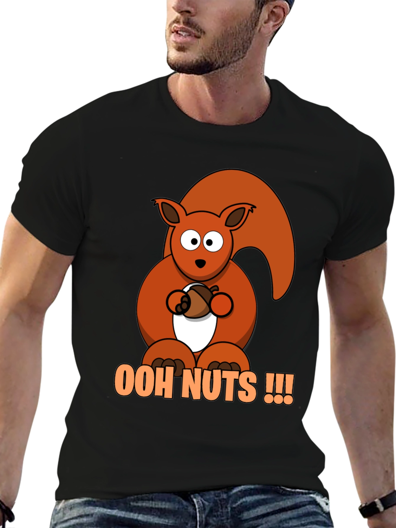 Ooh Nuts Squirrel Graphic Tee - Fun Novelty T-Shirt