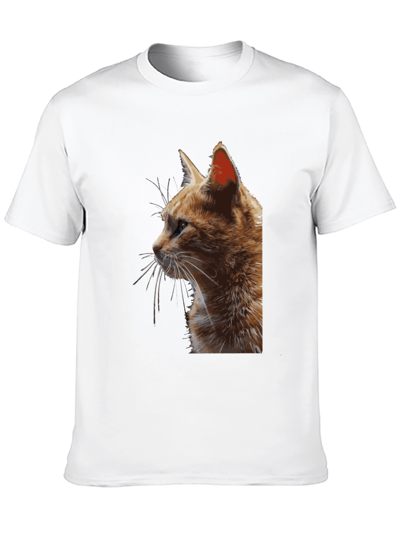 Cat Portrait Black T-Shirt