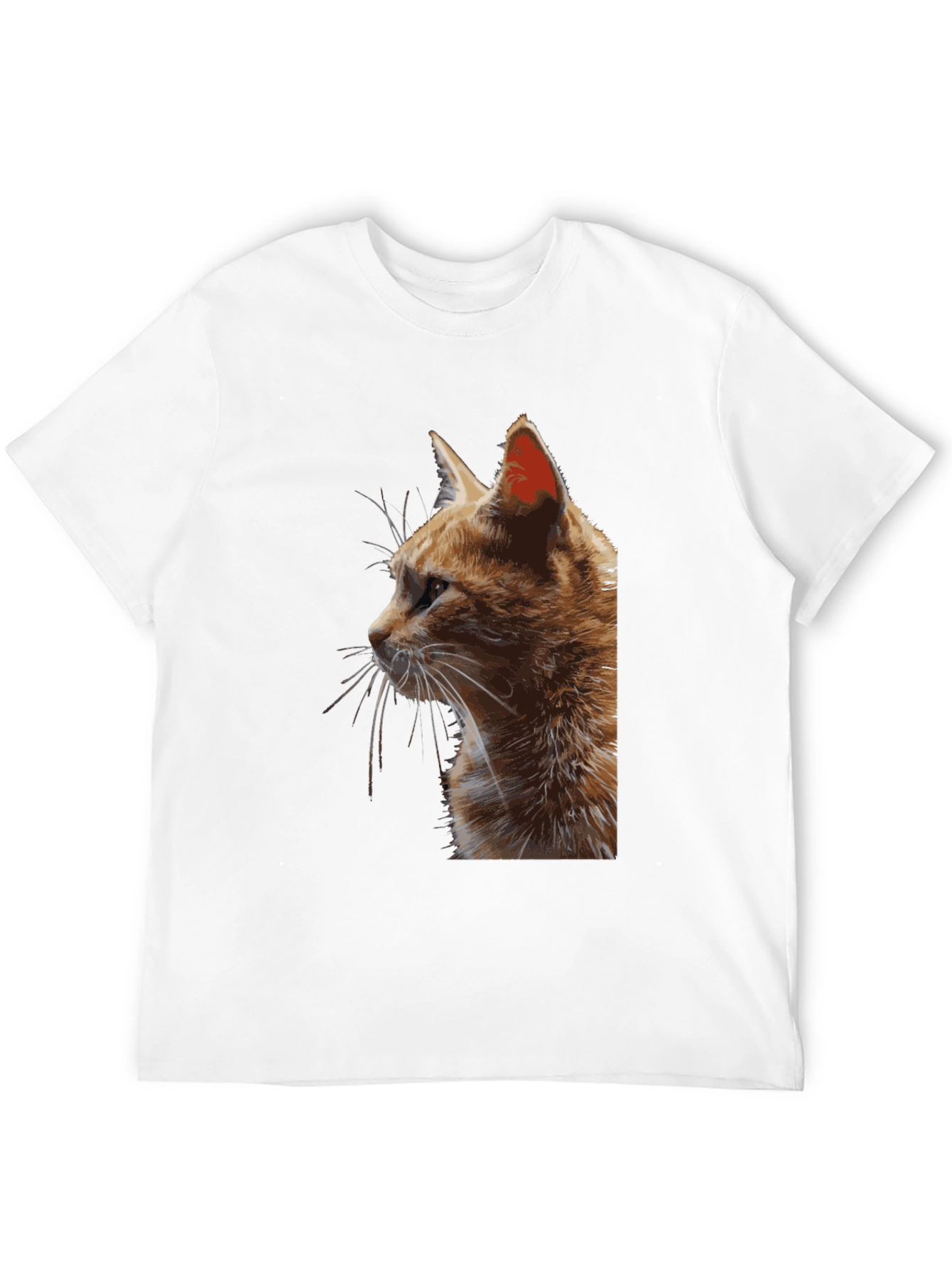Cat Portrait Black T-Shirt
