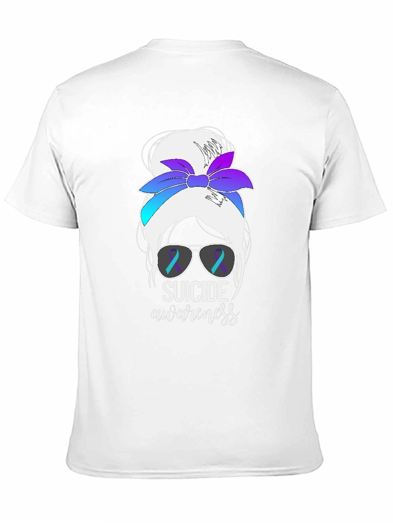 Suicide Awareness Messy Bun T-Shirt