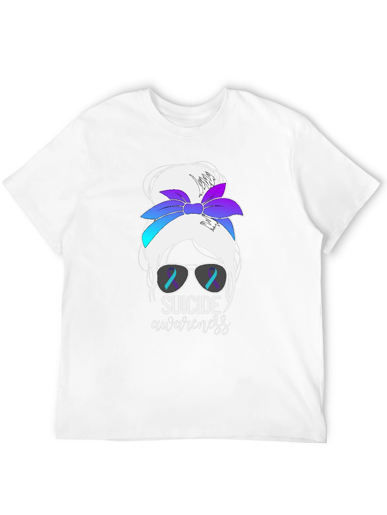Suicide Awareness Messy Bun T-Shirt