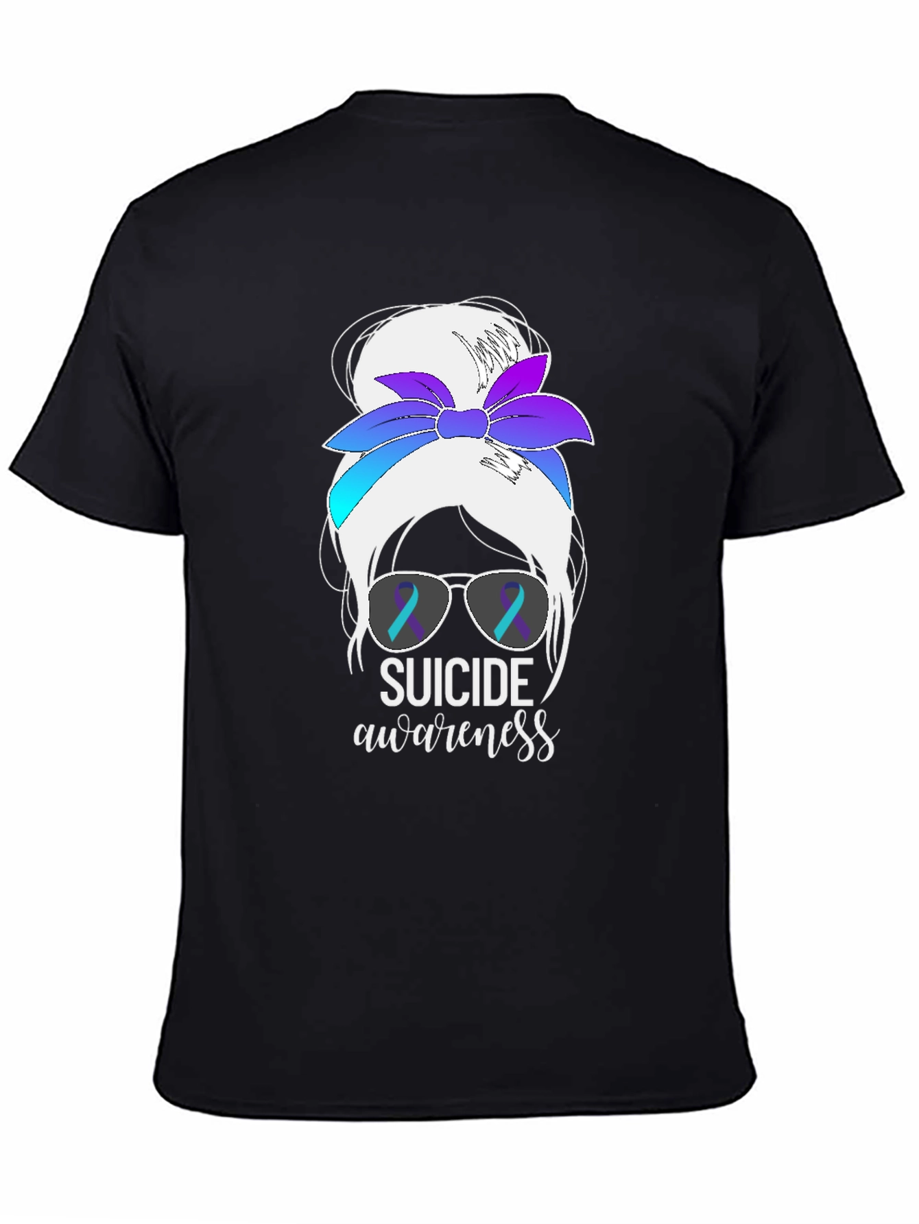 Suicide Awareness Messy Bun T-Shirt