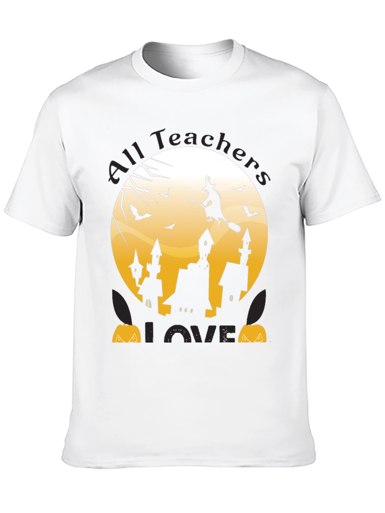 Halloween Teacher Shirt - Witch and Bats Design