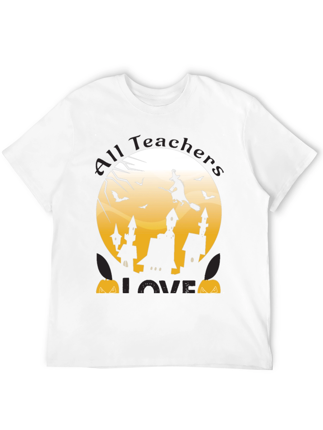 Halloween Teacher Shirt - Witch and Bats Design