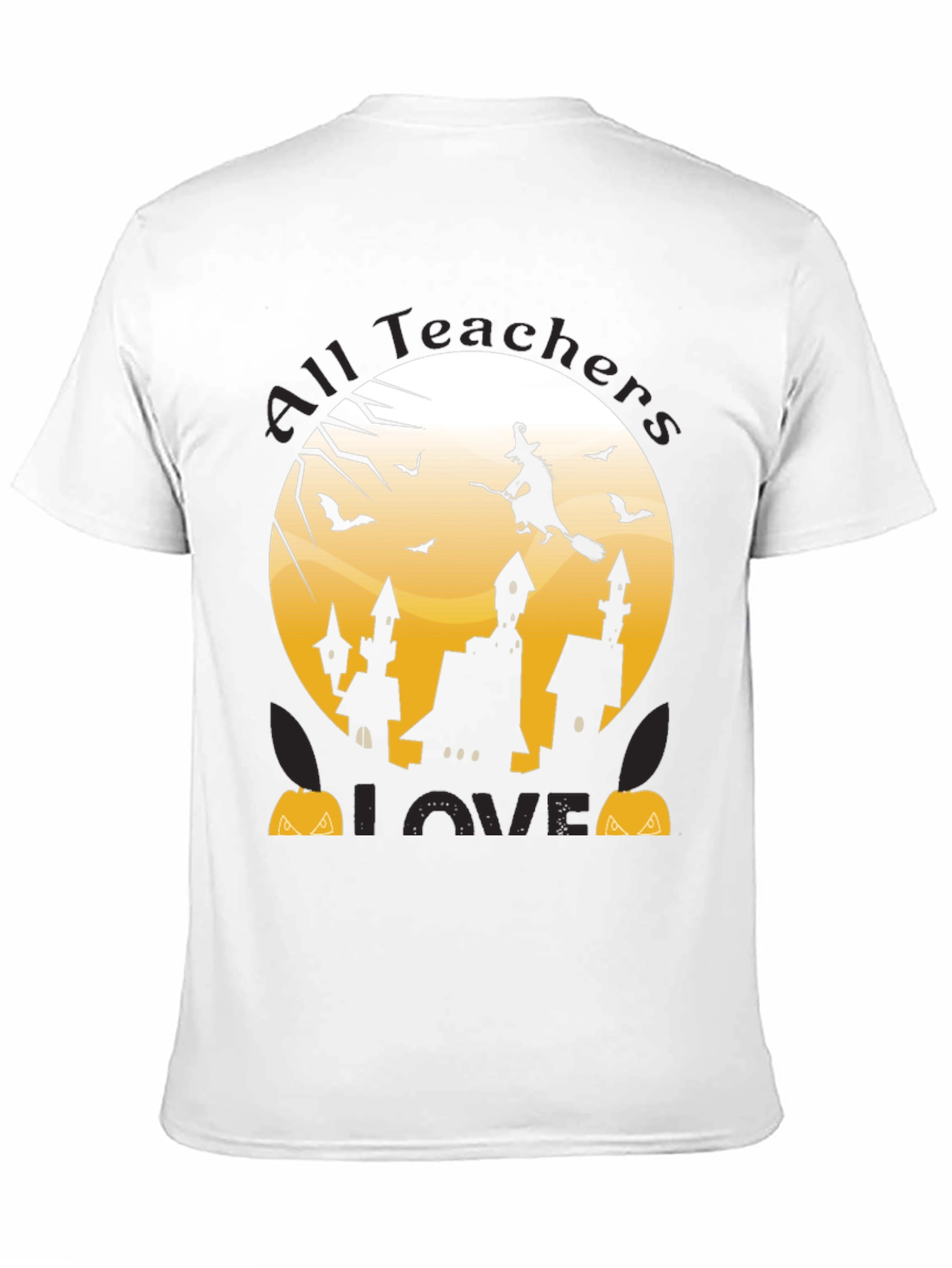 Halloween Teacher Shirt - Witch and Bats Design