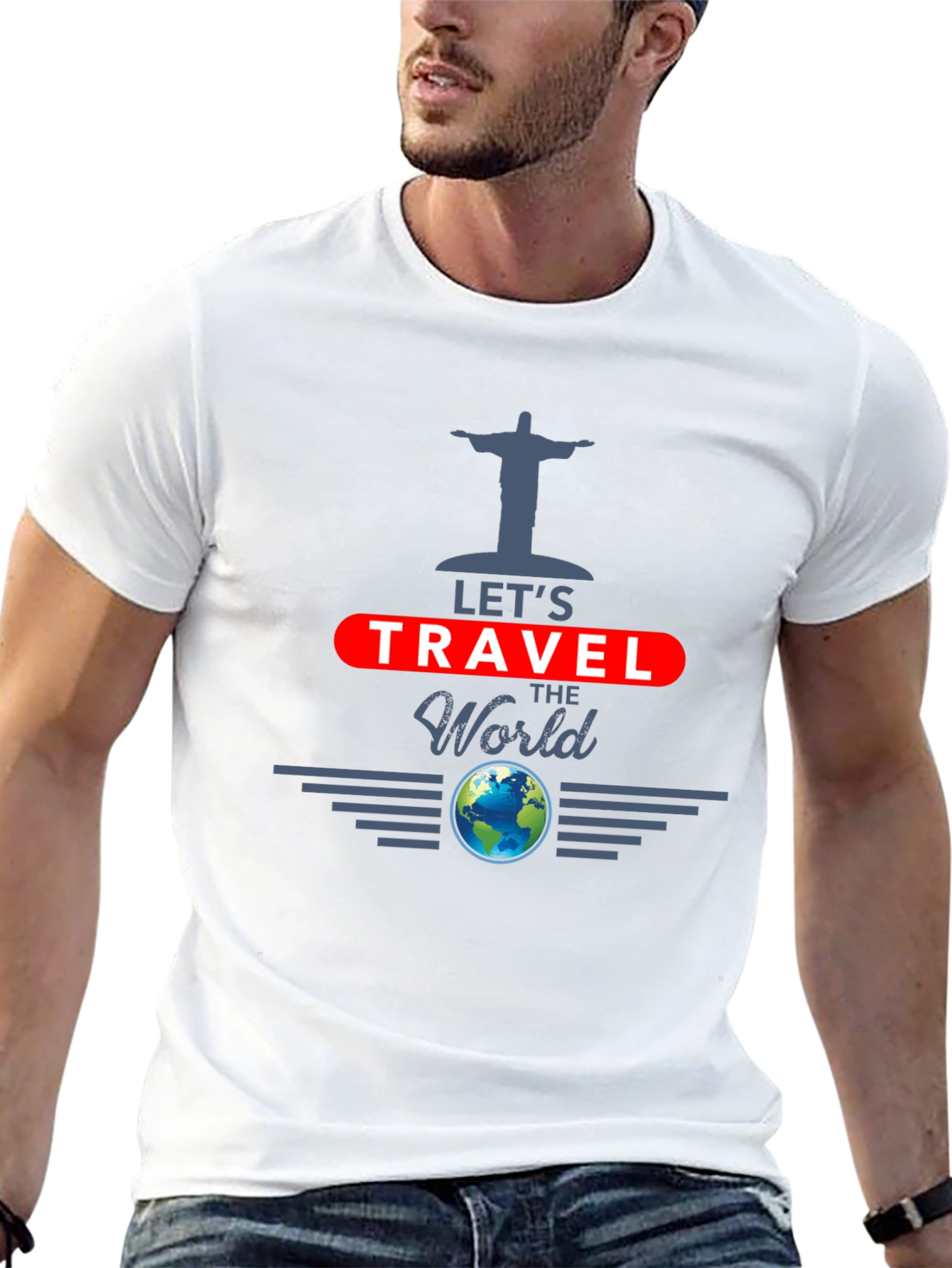 Lets Travel the World Black T-Shirt
