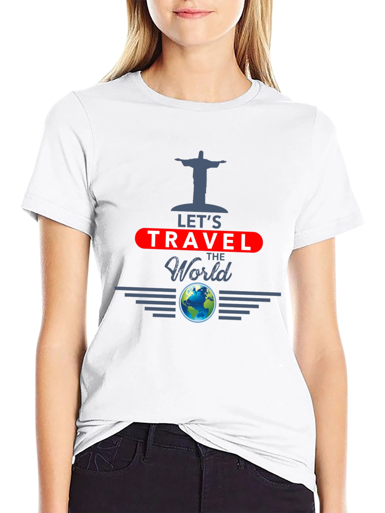 Lets Travel the World Black T-Shirt