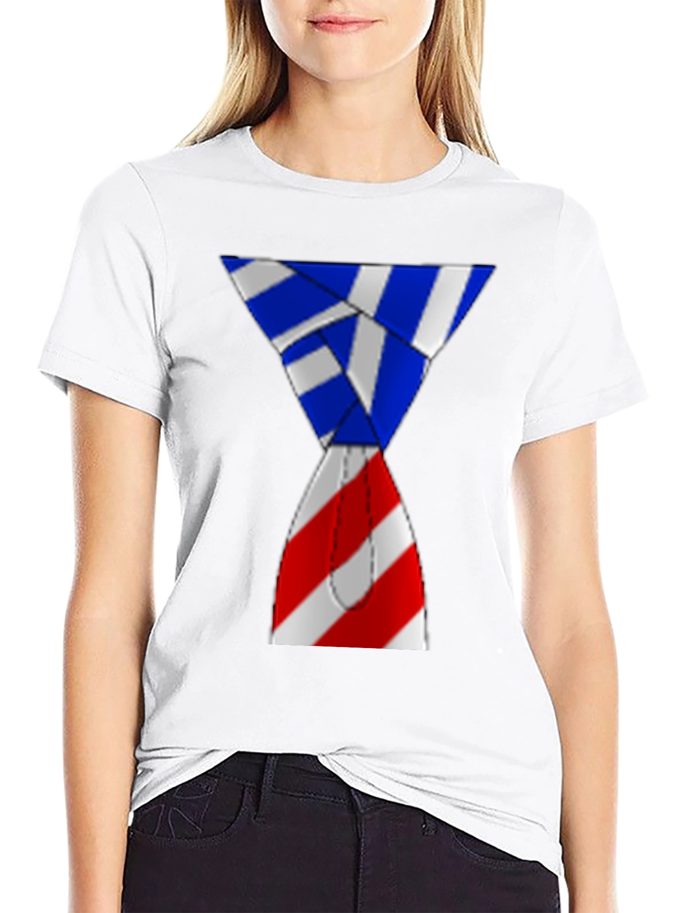 Striped Hourglass Tee - Unique Design