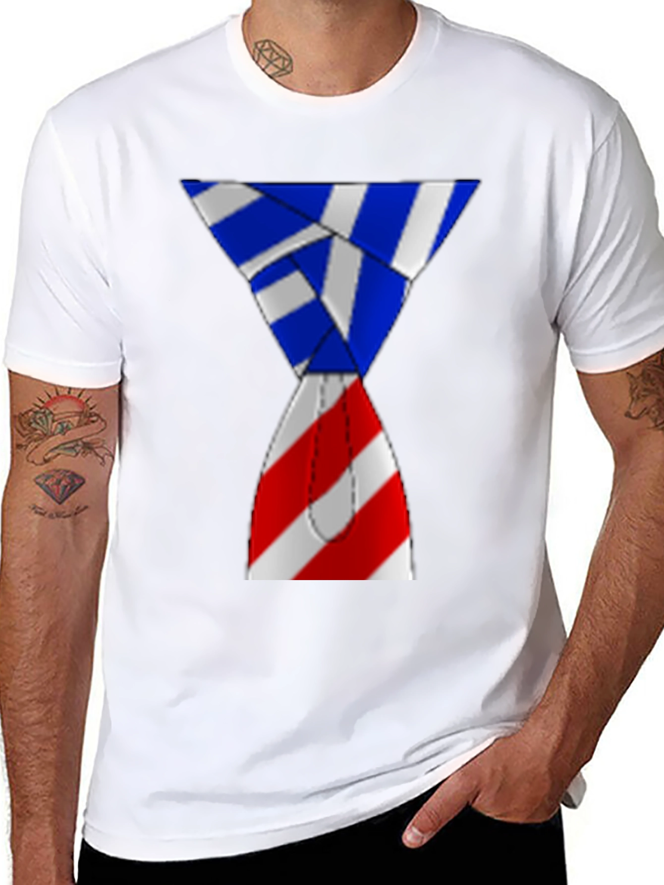 Striped Hourglass Tee - Unique Design