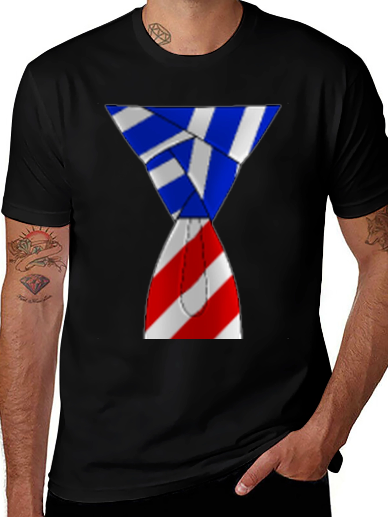 Striped Hourglass Tee - Unique Design