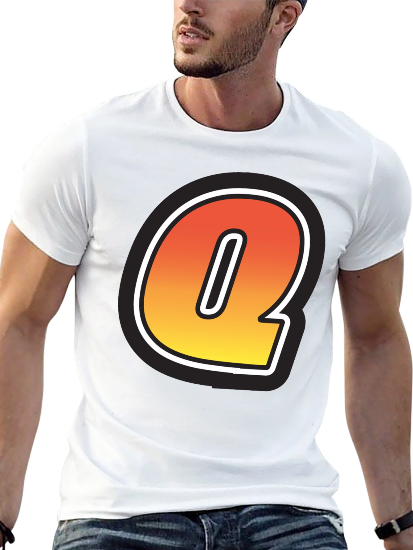 Letter Q Graphic Tee - Stylish Initial T-Shirt