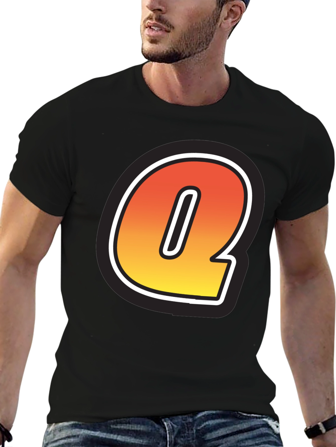 Letter Q Graphic Tee - Stylish Initial T-Shirt