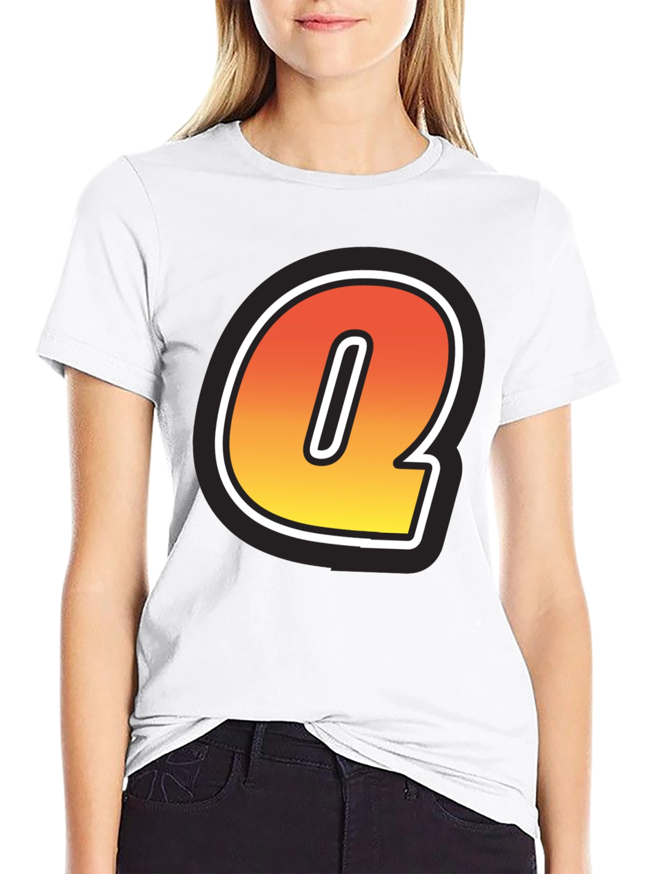 Letter Q Graphic Tee - Stylish Initial T-Shirt