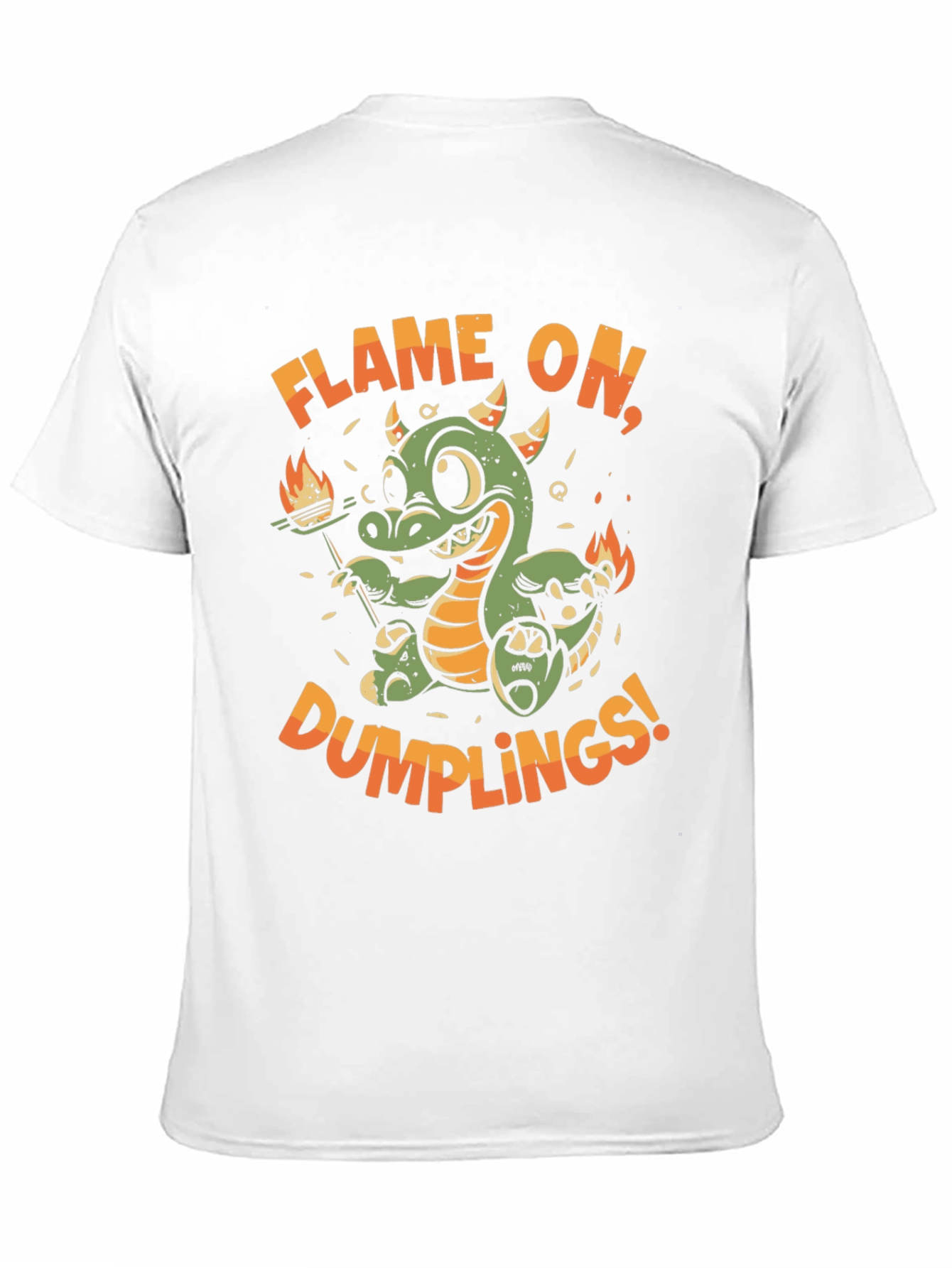 Flame On Dumplings Black Graphic T-Shirt