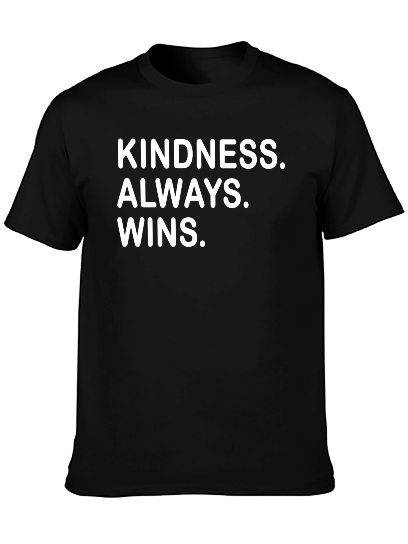 Kindness Always Wins Black Graphic T-Shirt