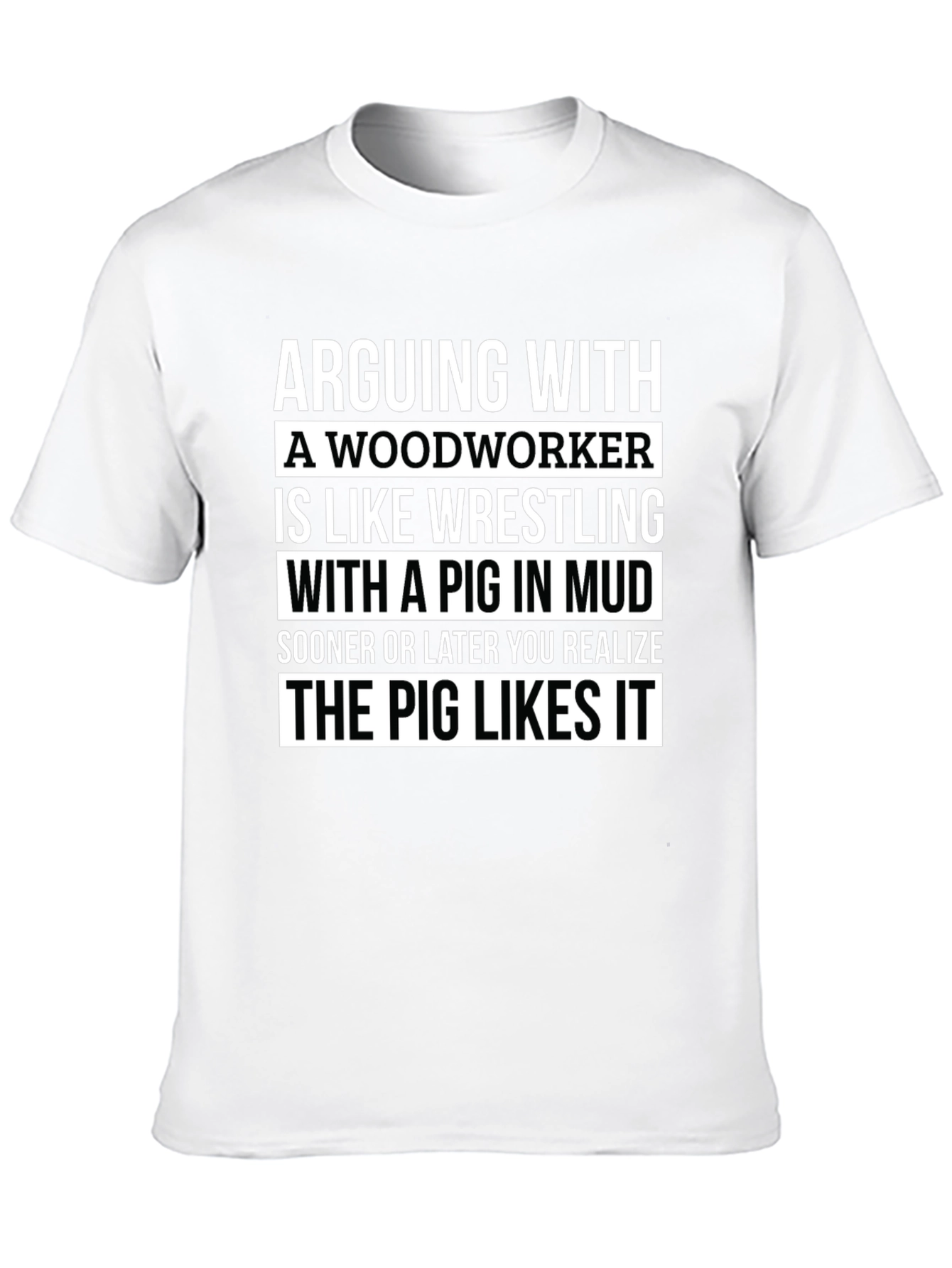 Woodworker Pig T-Shirt - Funny Carpentry Tee