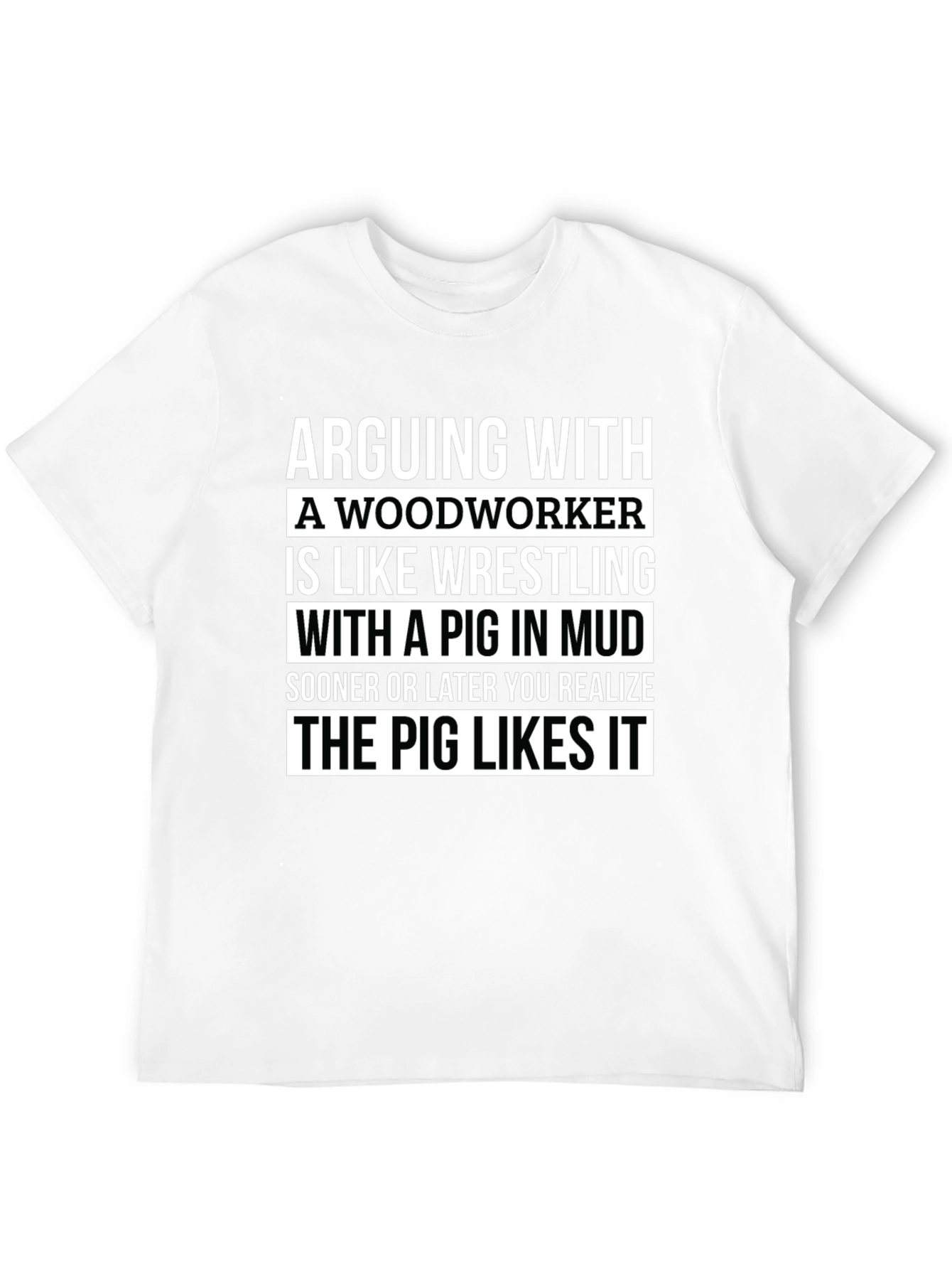 Woodworker Pig T-Shirt - Funny Carpentry Tee