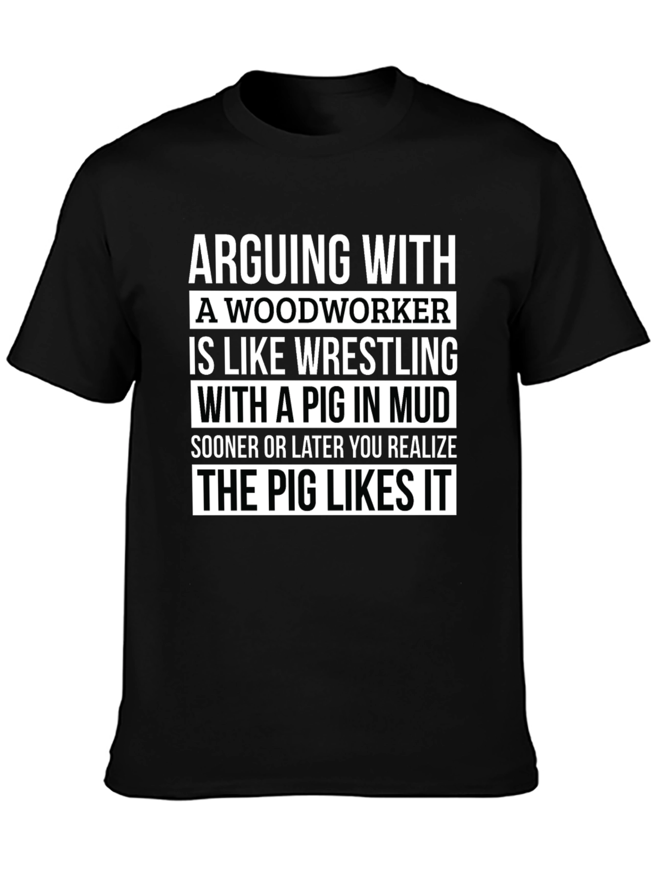 Woodworker Pig T-Shirt - Funny Carpentry Tee