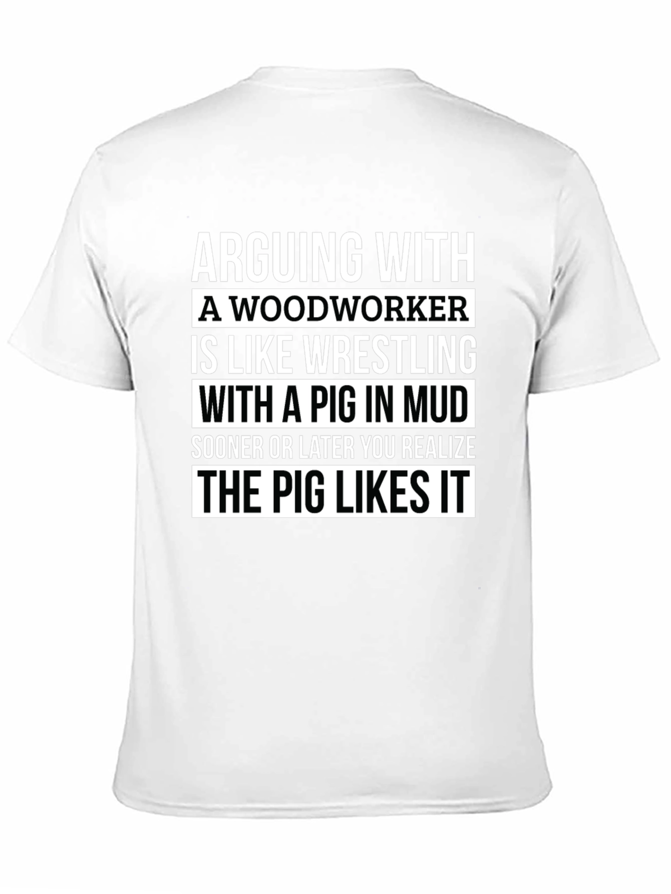 Woodworker Pig T-Shirt - Funny Carpentry Tee