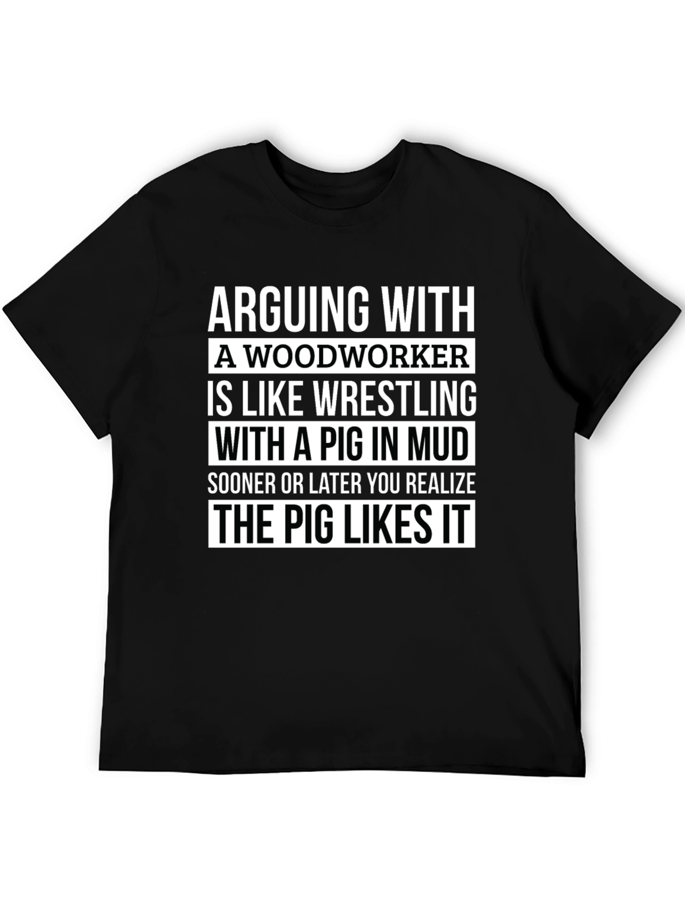 Woodworker Pig T-Shirt - Funny Carpentry Tee