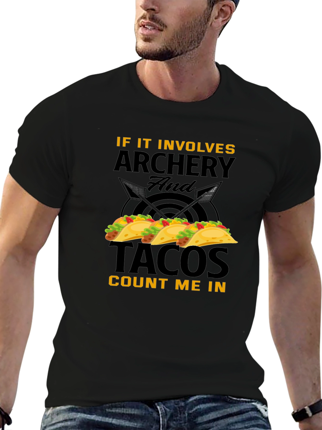 Archery and Tacos Funny Graphic T-Shirt
