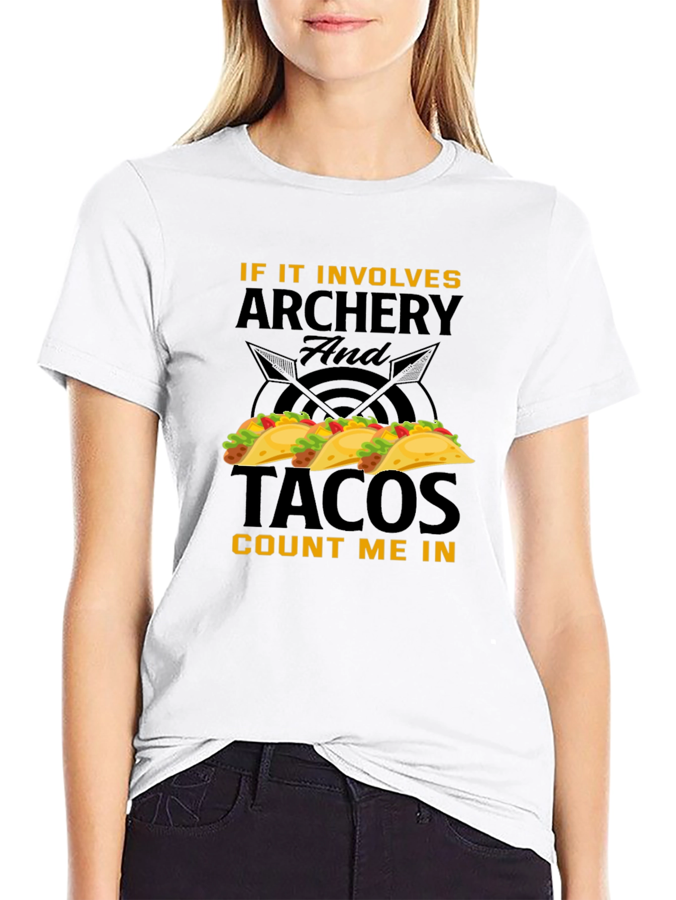 Archery and Tacos Funny Graphic T-Shirt