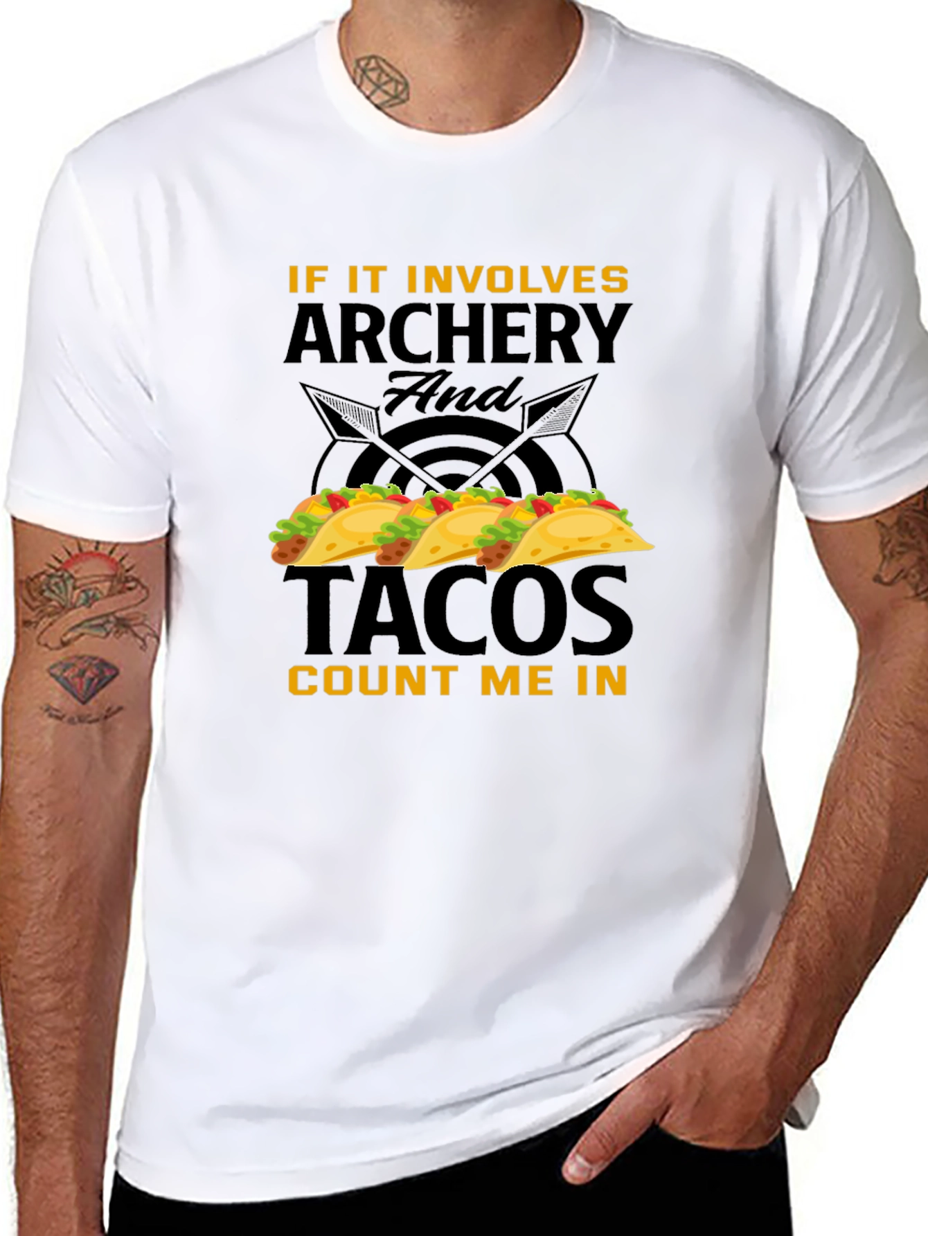 Archery and Tacos Funny Graphic T-Shirt