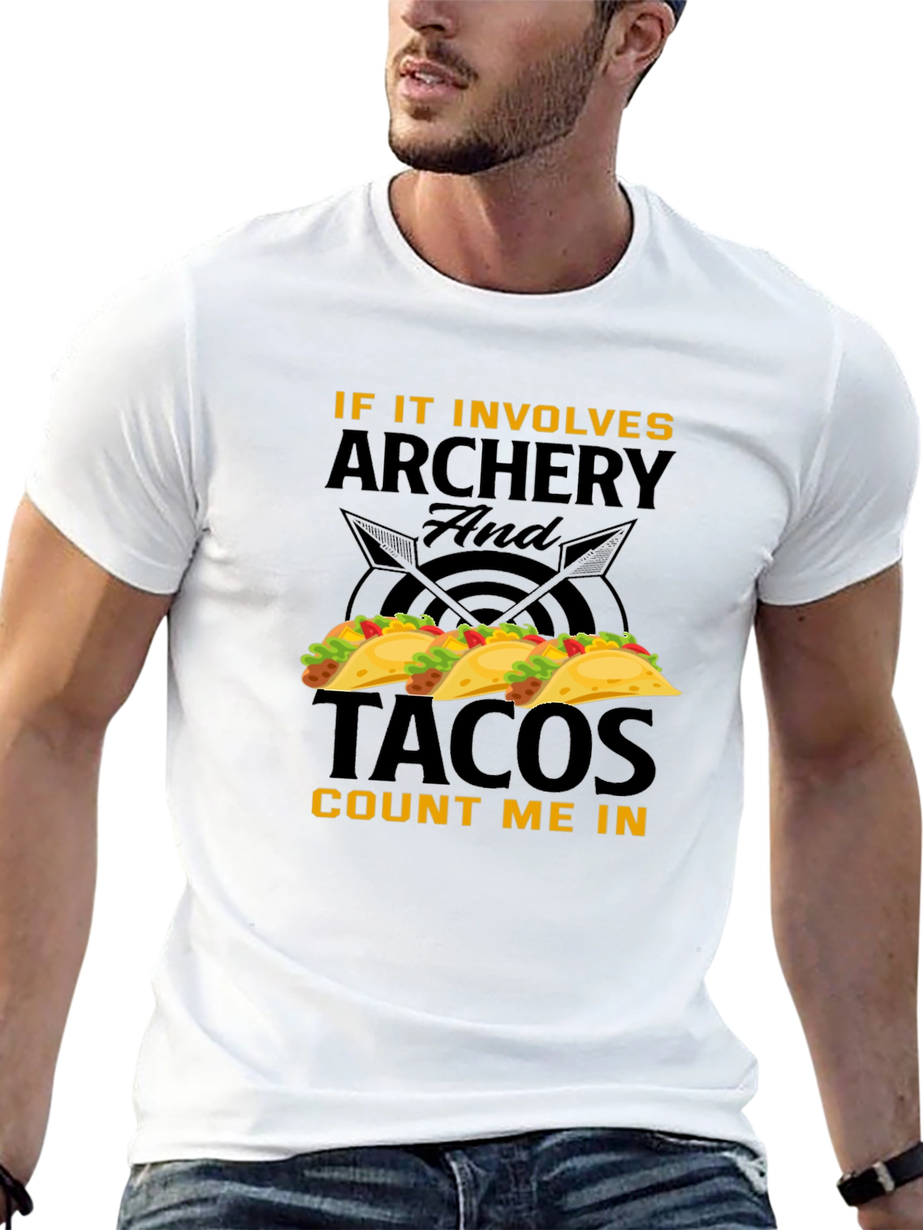 Archery and Tacos Funny Graphic T-Shirt