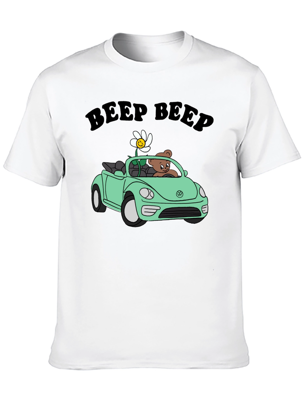 Beep Beep Bear Car Graphic T-Shirt