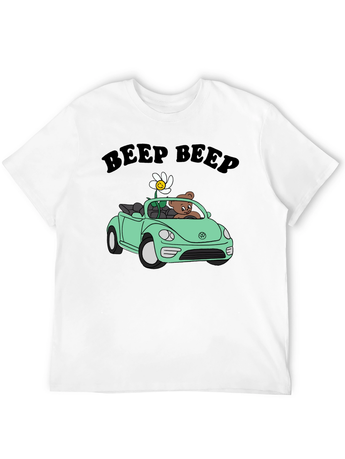 Beep Beep Bear Car Graphic T-Shirt