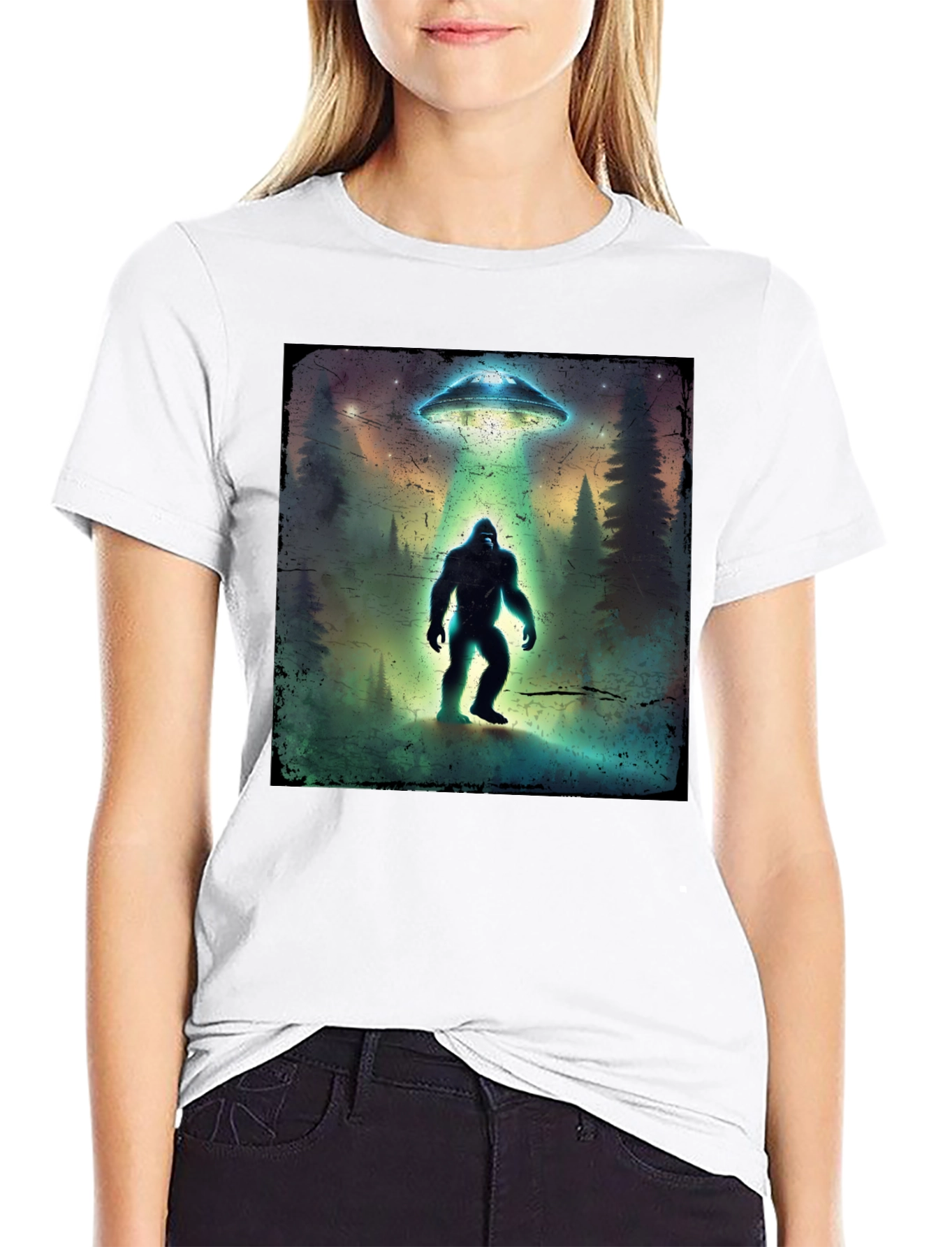 Bigfoot UFO T-Shirt - Cryptid Tee