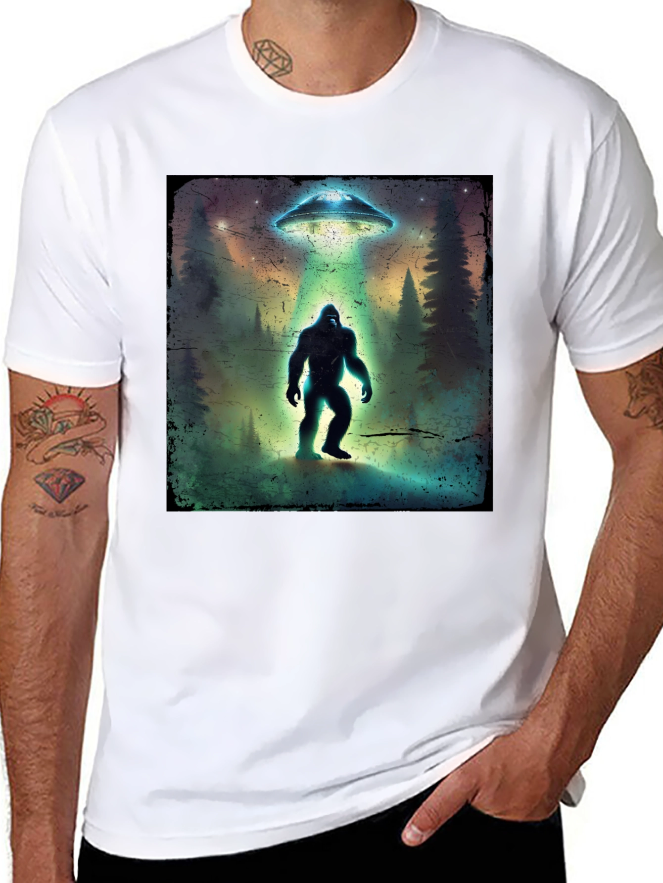 Bigfoot UFO T-Shirt - Cryptid Tee