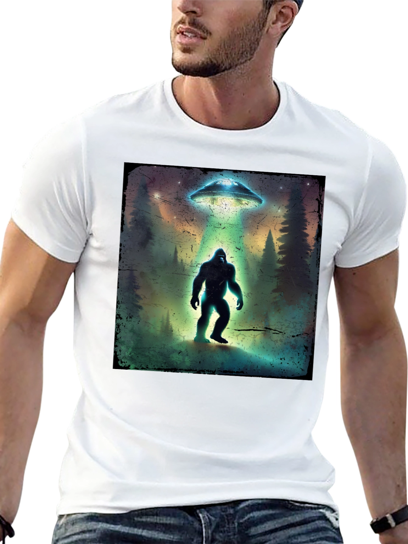 Bigfoot UFO T-Shirt - Cryptid Tee