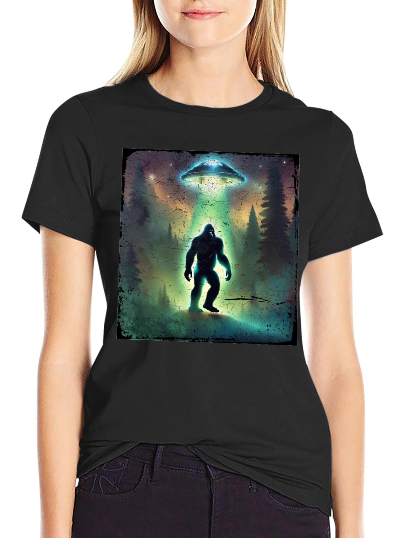 Bigfoot UFO T-Shirt - Cryptid Tee